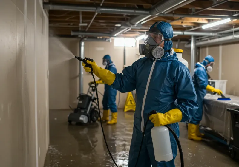 Basement Sanitization and Antimicrobial Treatment process in Sulligent, AL