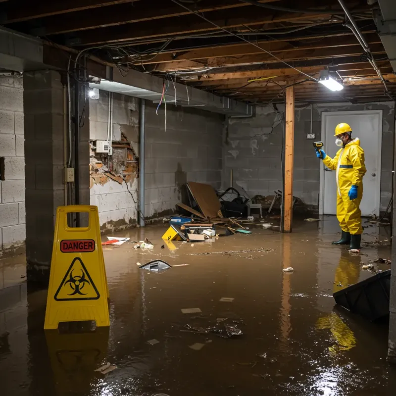 Flooded Basement Electrical Hazard in Sulligent, AL Property